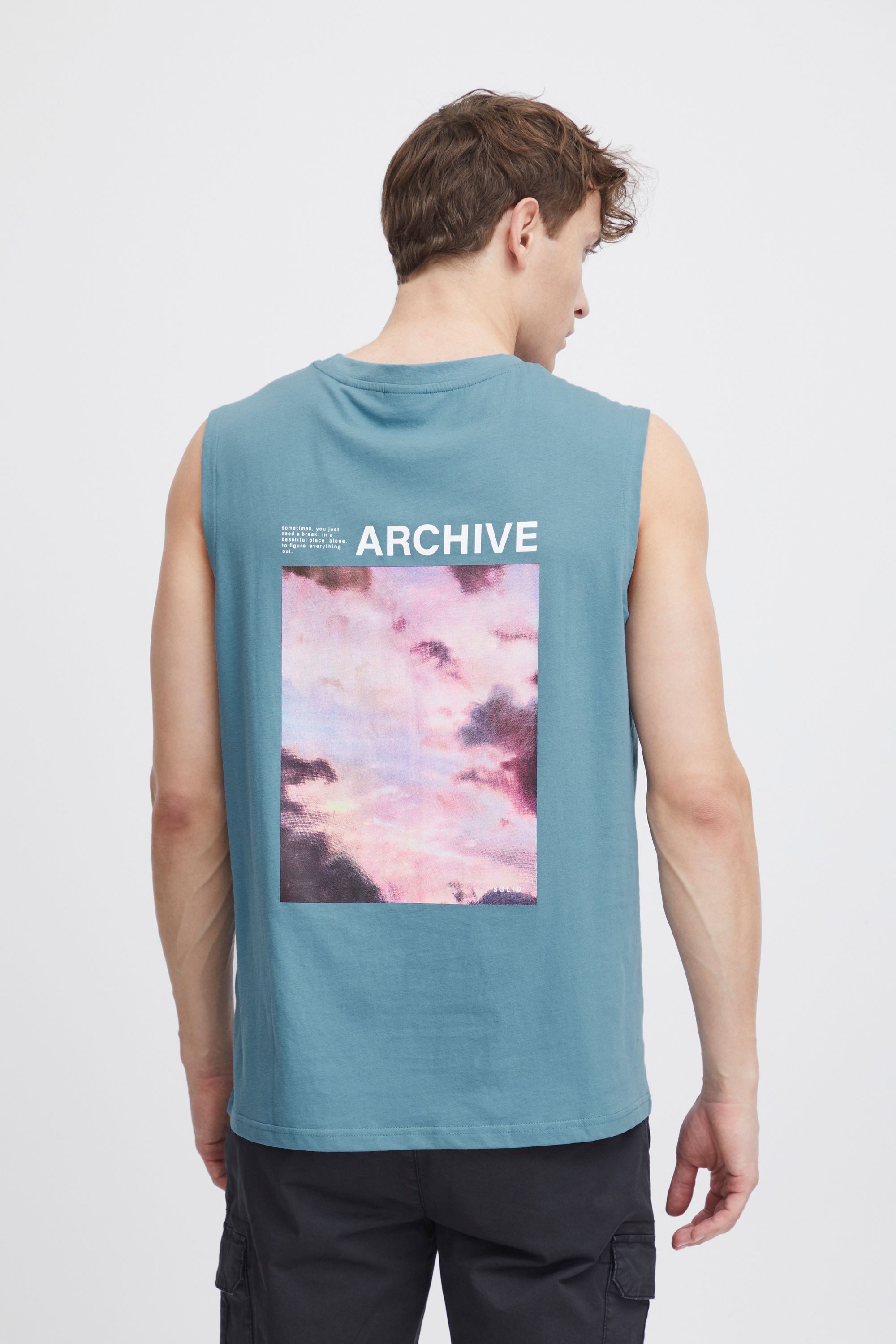 !Solid Tanktop SDMElandro Modisches Streetwear Tank-Top mit Backprint