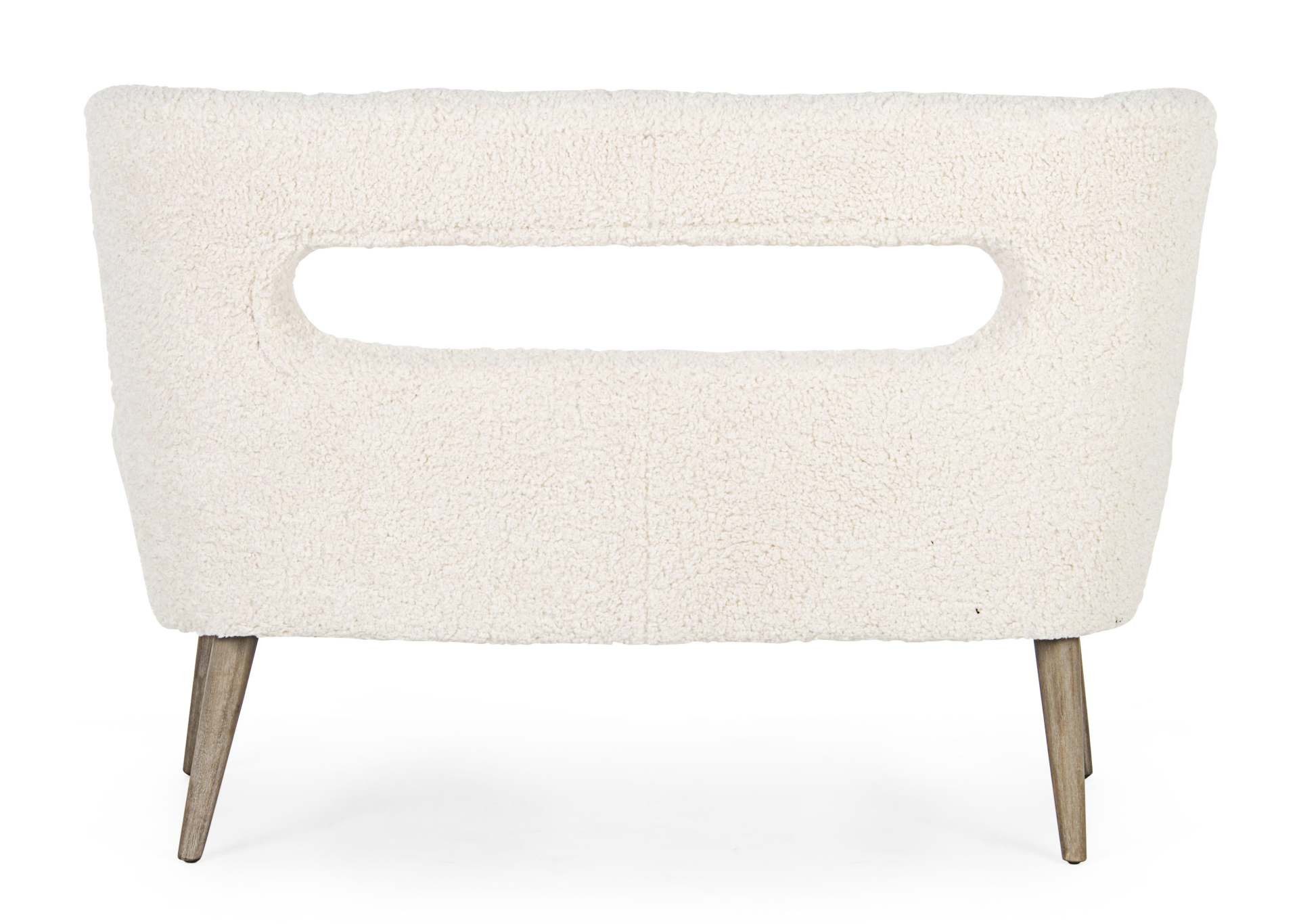 Bizzotto Sofa 2-Sitzer Sofa Cortina aus Teddy Stoff