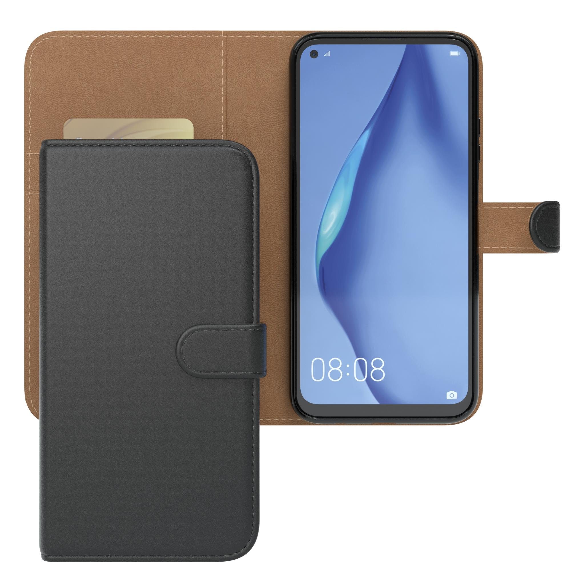 EAZY CASE Handyhülle Uni Bookstyle für Huawei P40 Lite 6,4 Zoll, Schutzhülle mit Standfunktion Kartenfach Handytasche aufklappbar Etui