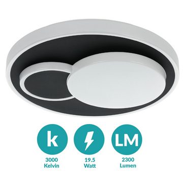 EGLO LED Deckenleuchte Lepreso, Leuchtmittel inklusive, Deckenlampe, Lampe für Flur und Schlafzimmer, warmweiß, Ø 38,5 cm