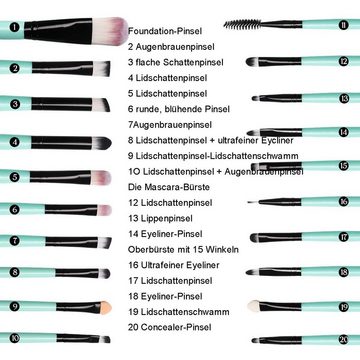 Rnemitery Kosmetikpinsel-Set Make Up Pinsel Set, Pinselset Makeup für Augen und Gesicht