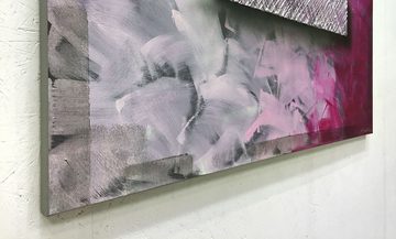 WandbilderXXL Gemälde Purple Matrix 120 x 80 cm, Abstraktes Gemälde, handgemaltes Unikat