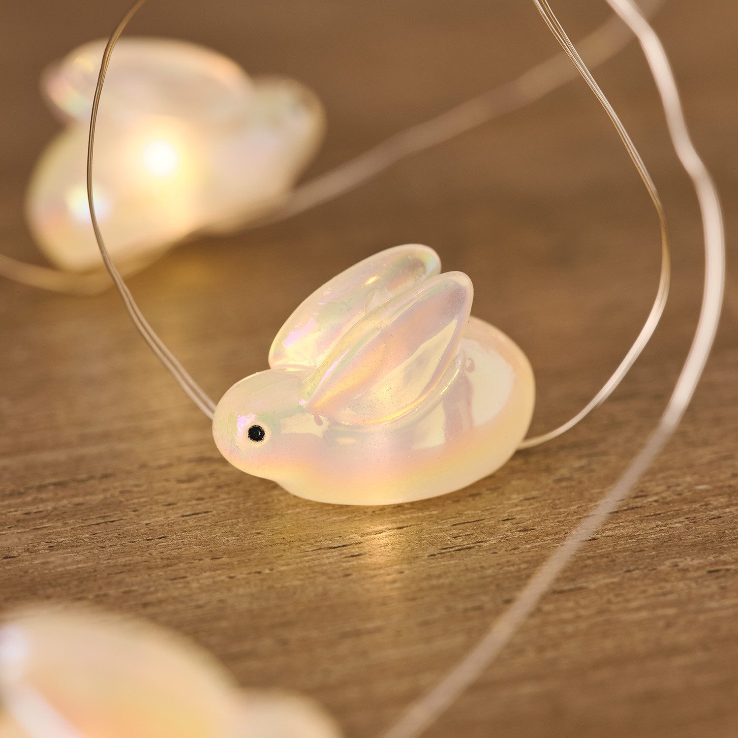 Lights4fun LED-Lichterkette 20er LED Micro Lichterkette Hasen