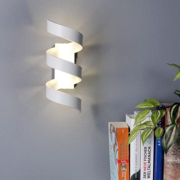 ECO-LIGHT LED Wandleuchte LED Wand- und Deckenleuchte Helix in Weiß und Silber 3x 3W 720lm IP20, keine Angabe, Leuchtmittel enthalten: Ja, fest verbaut, LED, 4000, Wandleuchte, Wandlampe, Wandlicht