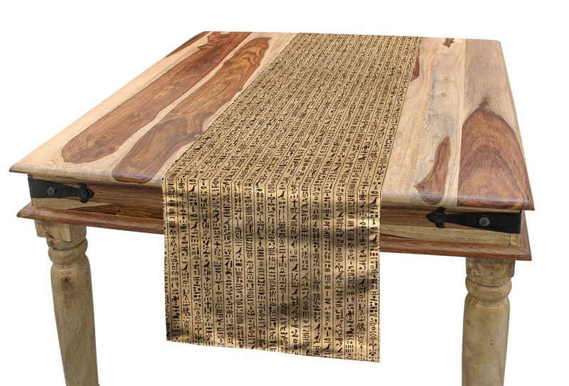 Abakuhaus Tischläufer Esszimmer Küche Rechteckiger Dekorativer Tischläufer, ägyptisch Ancinet Hieroglyphs