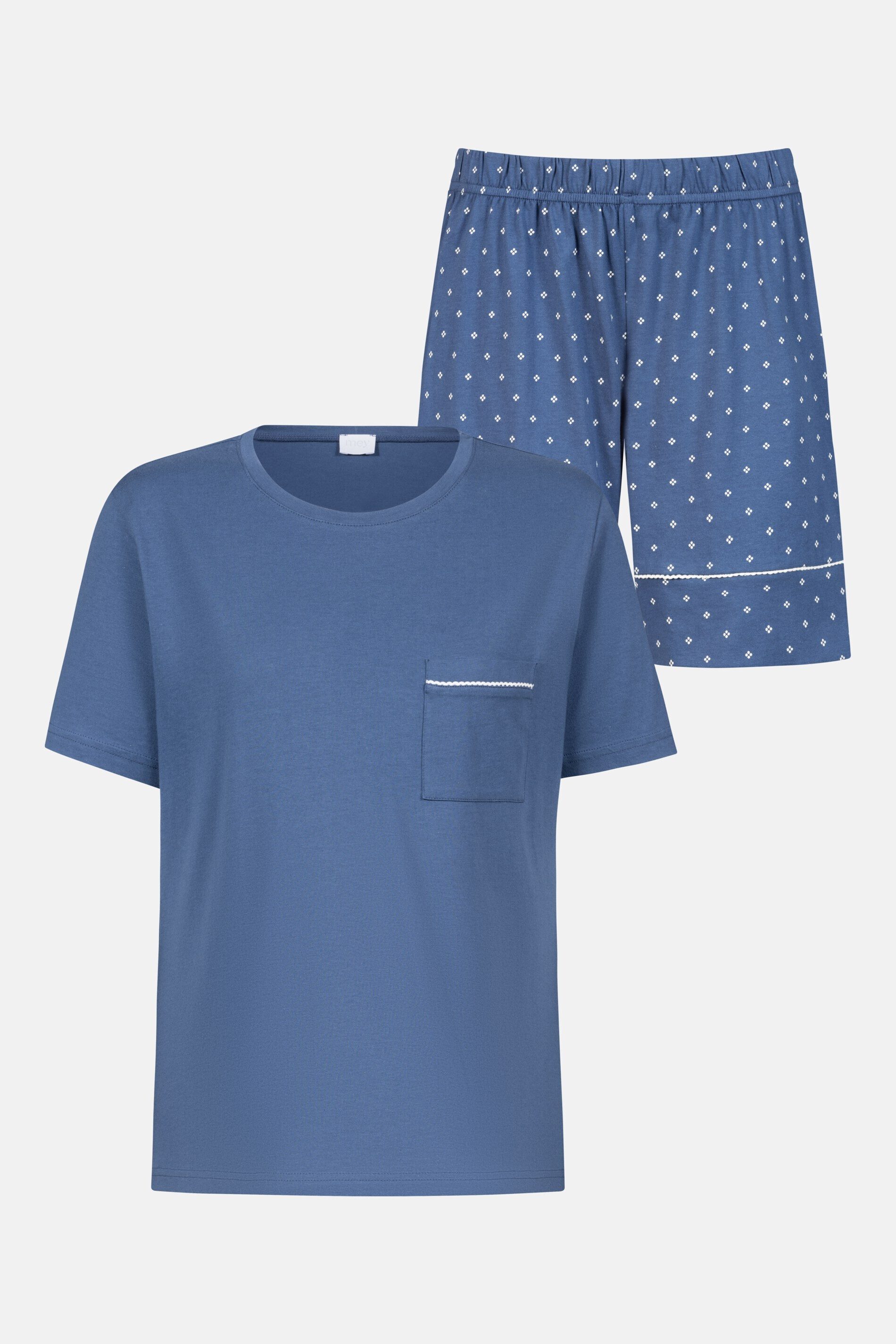Mey Schlafanzug Mey Anzug kurz Serie Polka Dreams mit Print Pyjama (2 tlg) Reine Baumwolle, Jersey-Qualität, purer Komfort