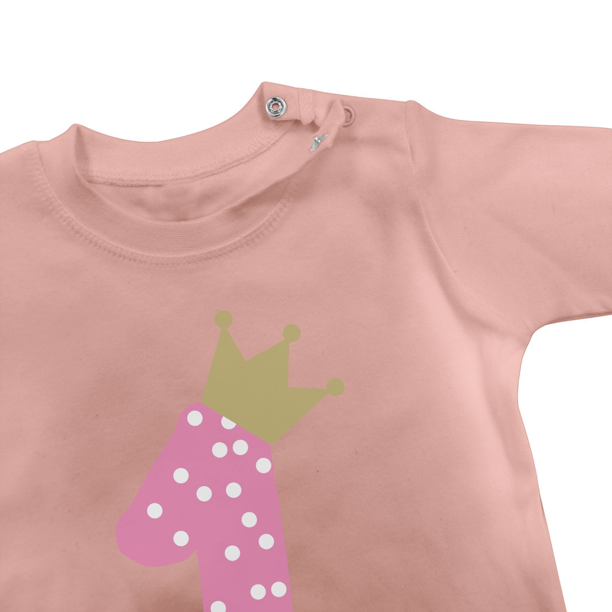 Shirtracer T-Shirt Erster Krone Mädchen 1. Geburtstag