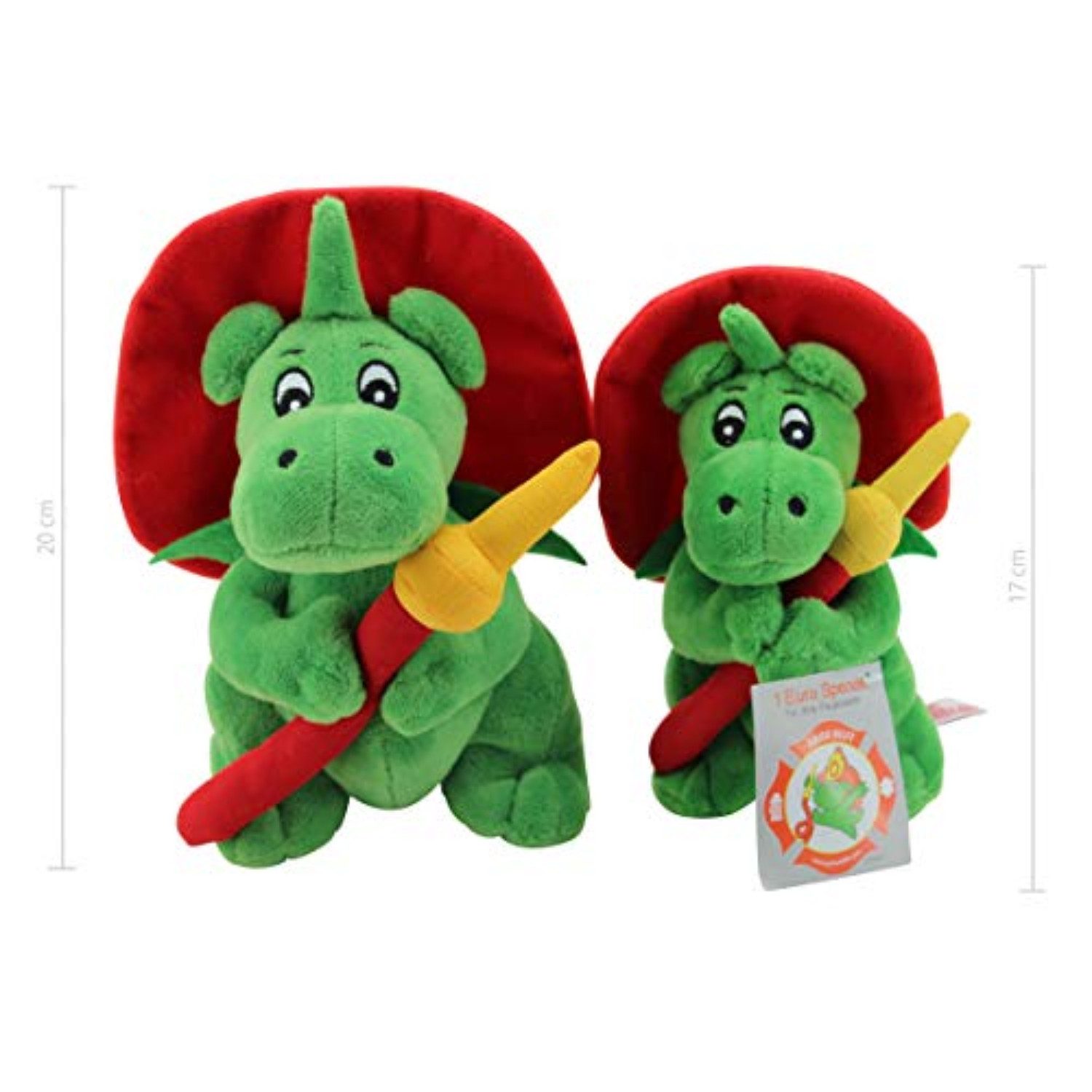 Sweety-Toys Kuscheltier Sweety Toys 11025 GRISU 20cm Feuerwehrschlauch Feuerwehr Maskottchen