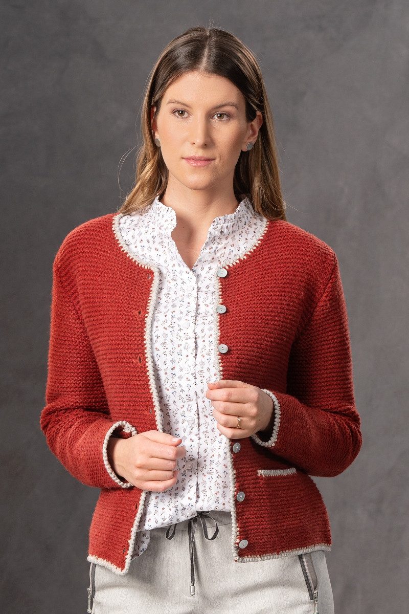 Hammerschmid Trachtenstrickjacke Trachten Strickjacke - TYROL - rostbraun