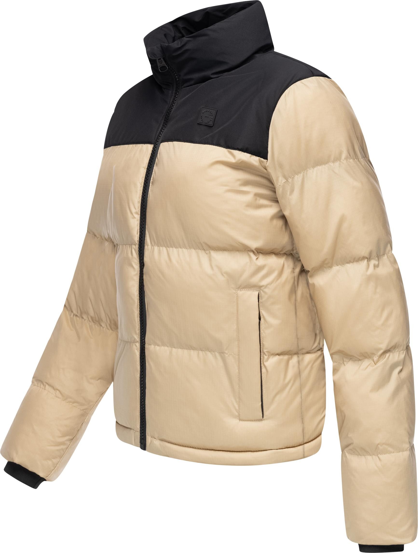 Ragwear Steppjacke Serah stylische Damen Winterjacke im Colourblocking-Design – Bild 2 von 5