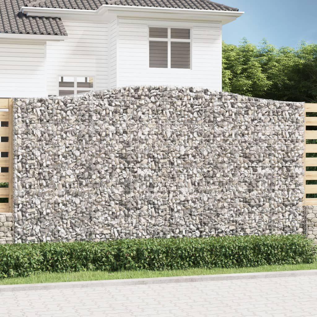 Thumbnail - vidaXL Gabionenzaun, Gabionen mit Hochbogen 8 Stk. 400x50x220/240cm Verzinktes Eisen