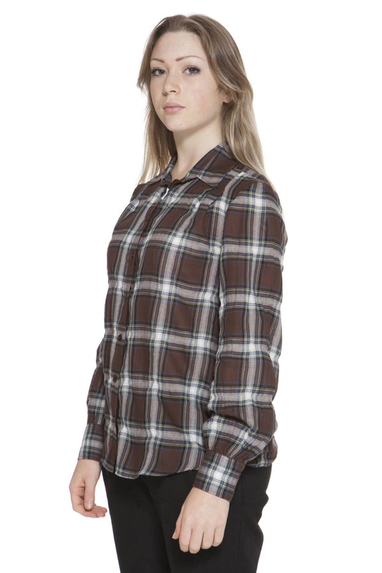 Gant Blusenshirt Elegantes Braunes Damenhemd mit Italienischem