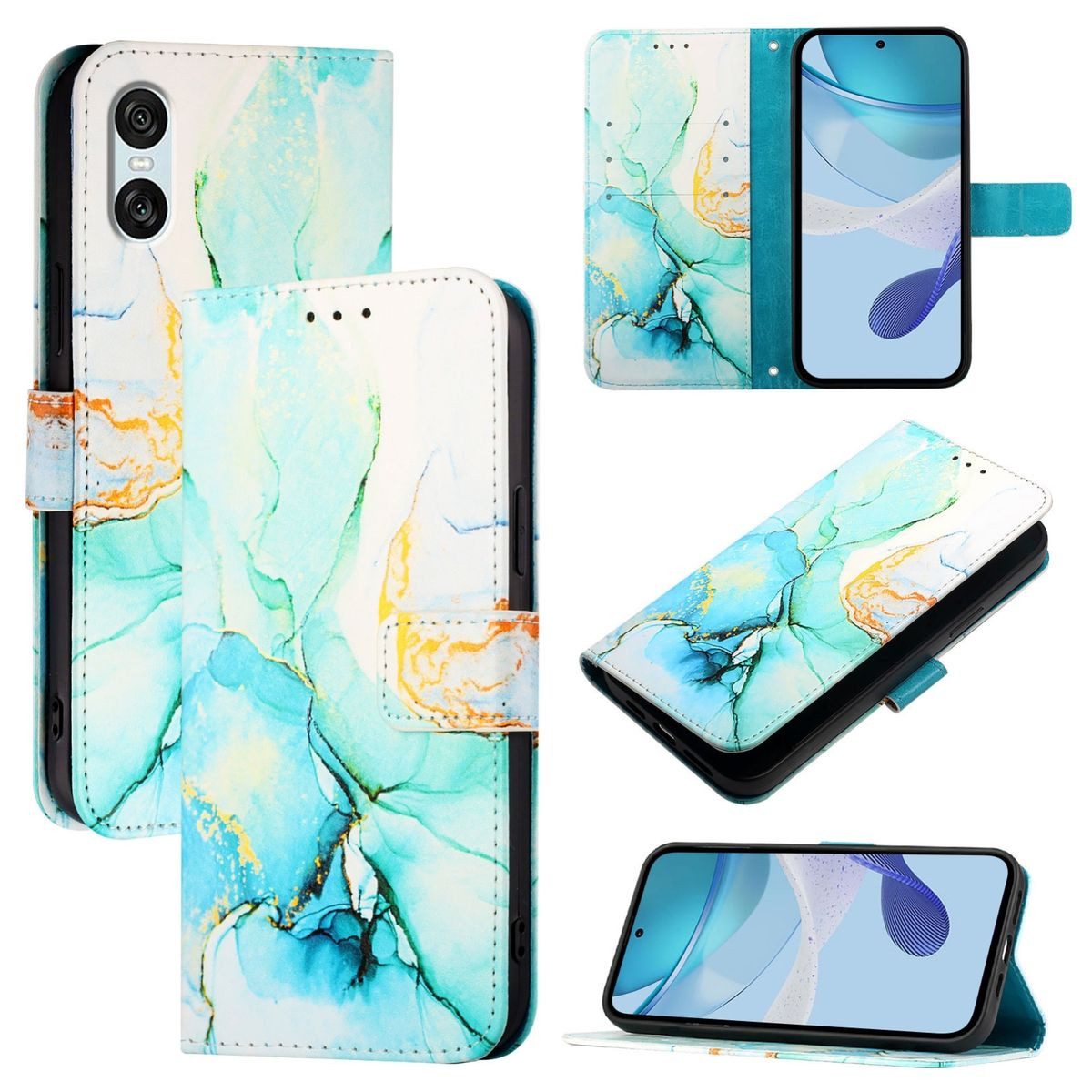 König Design Handyhülle Sony Xperia 10 VI, Schutzhülle Schutztasche Case Cover Etuis Wallet Klapptasche Bookstyle