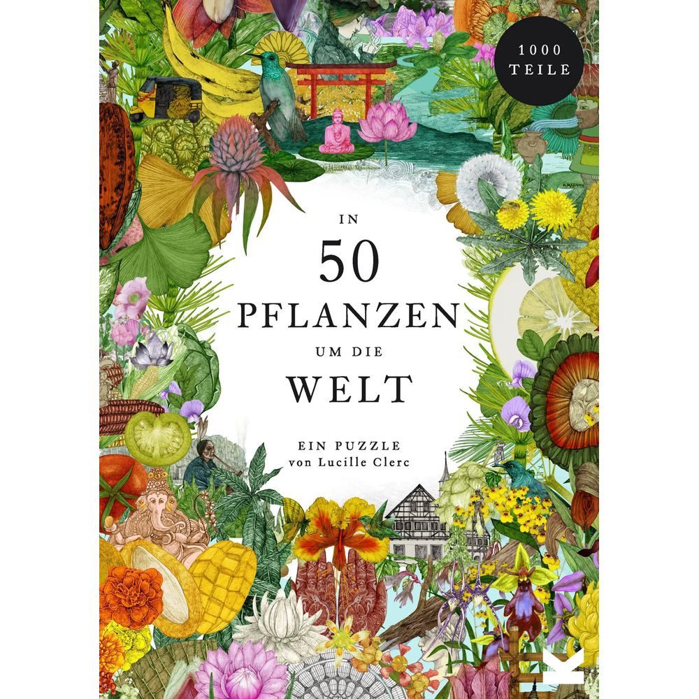 Laurence King Puzzle In 50 Pflanzen um die Welt, 1000 Puzzleteile