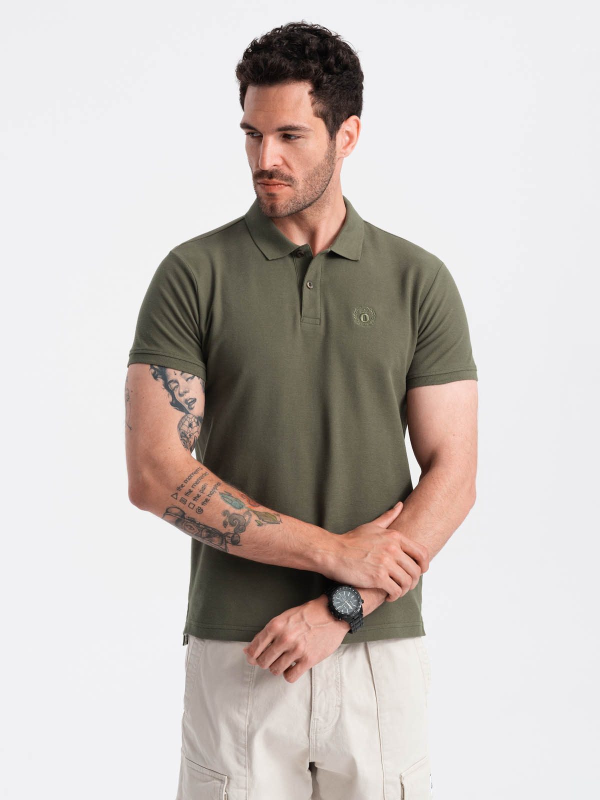 OMBRE Poloshirt Herren-Poloshirt aus Piqué-Strick BASIC günstig online kaufen
