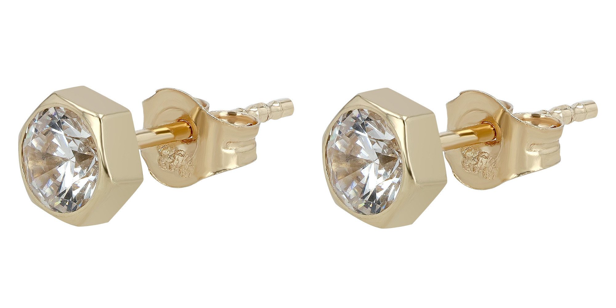 Paar Ohrhänger Ohrringe – Ohrstecker aus 333 Gold mit Zirkonia