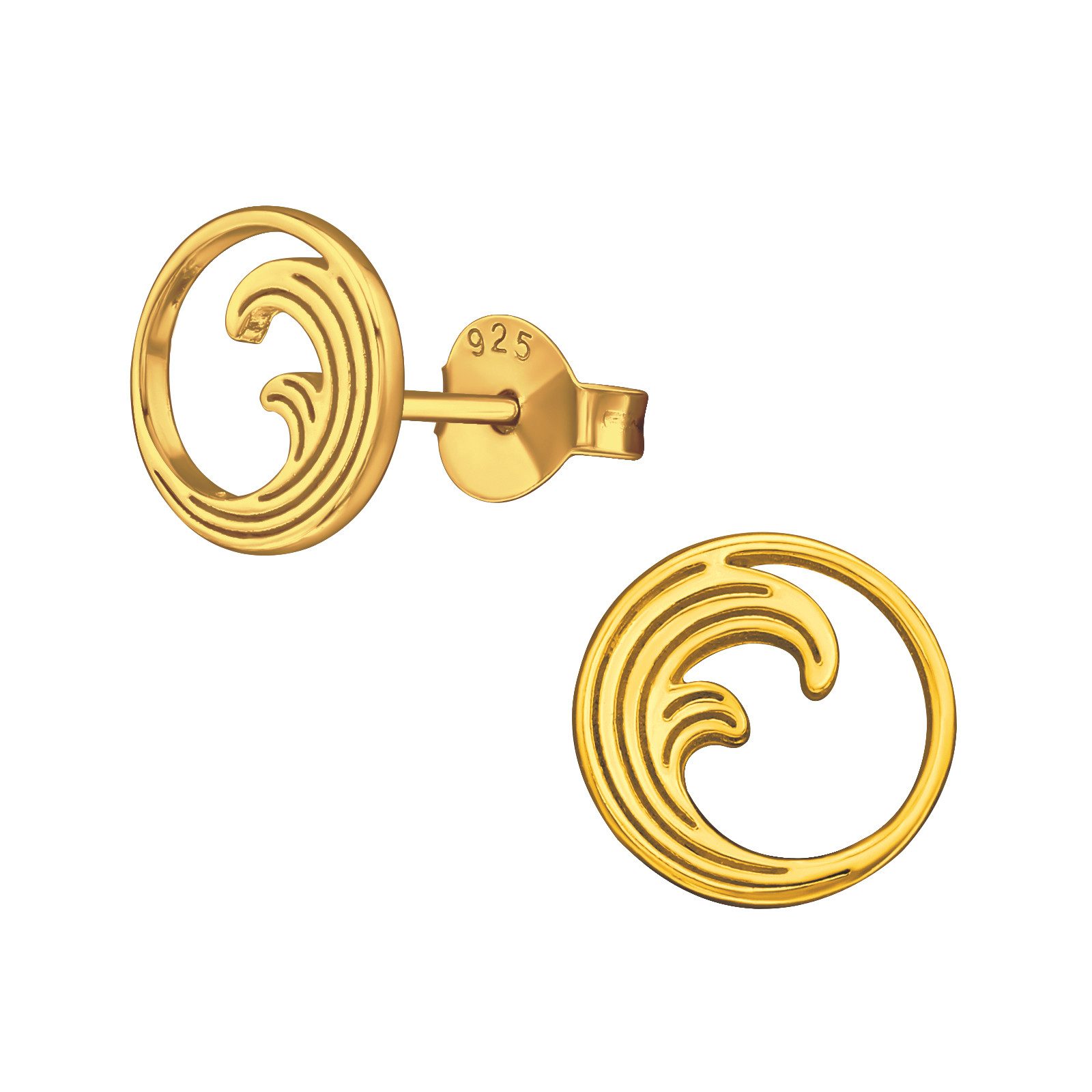 ALEXANDER YORK Paar Ohrstecker WELLE in Gold, 2-tlg., 925 Sterling Silber günstig online kaufen