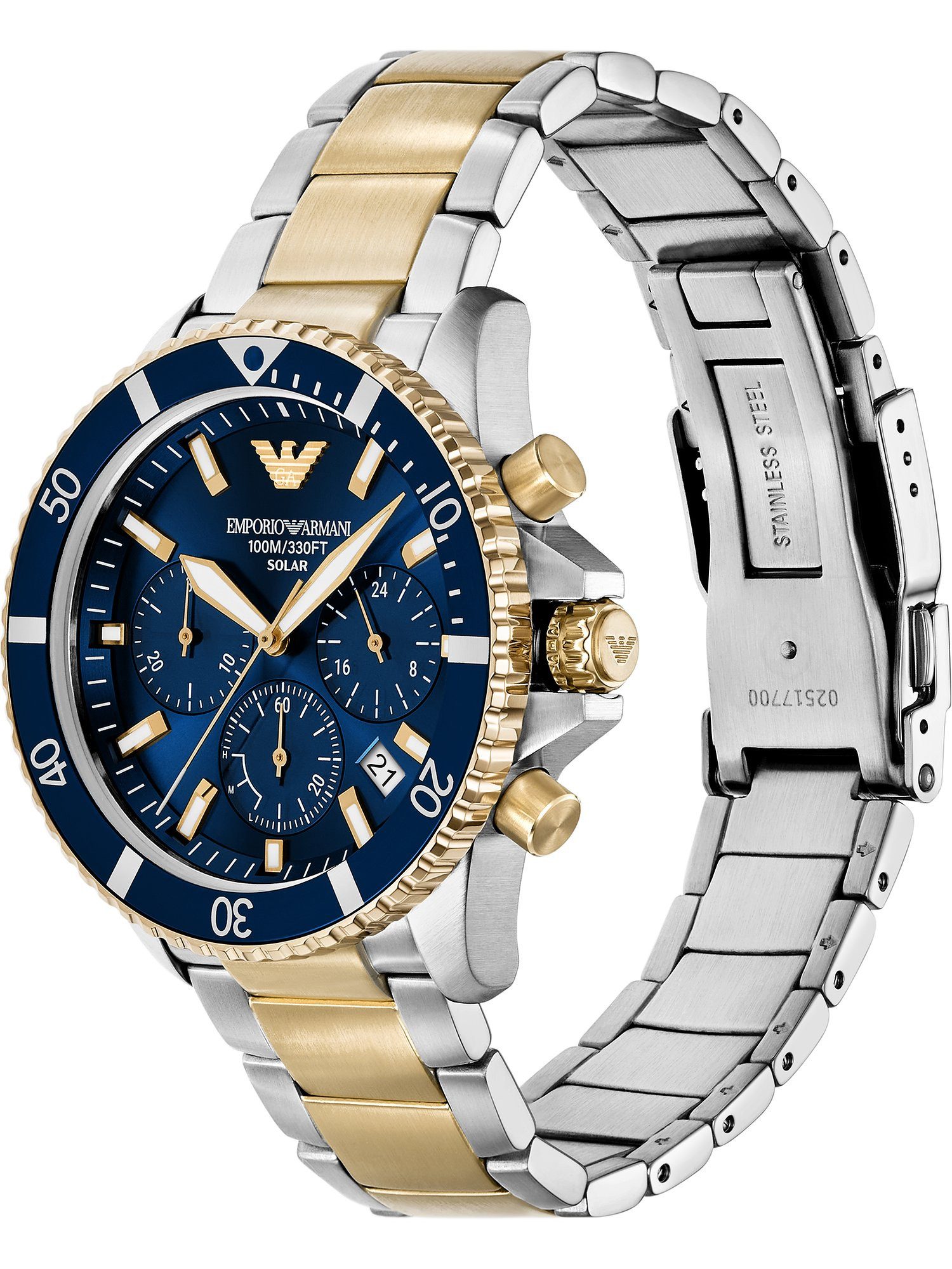 Emporio Armani Chronograph Emporio Armani Herren-Uhren Analog Solar – Bild 2 von 5
