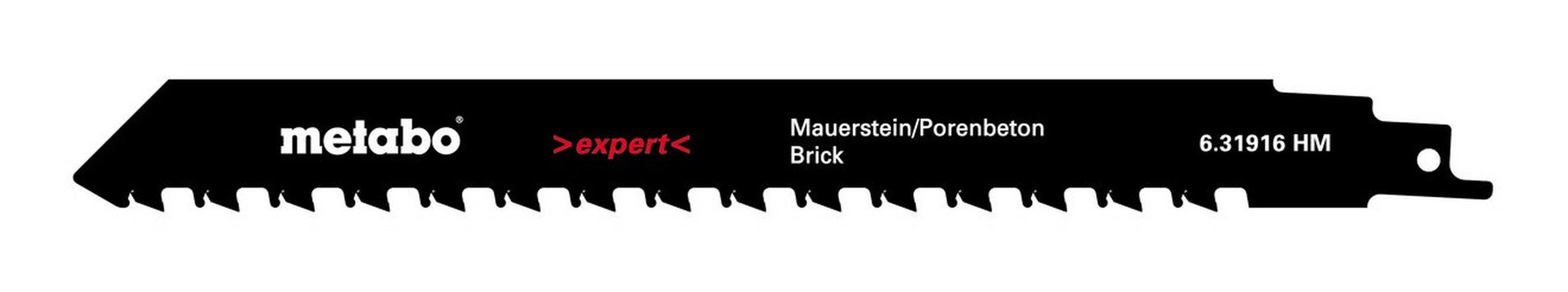 metabo Säbelsägeblatt, Mauerstein Porenbeton Serie expert 240 x 1,5 mm 12,7 / 2 TPI