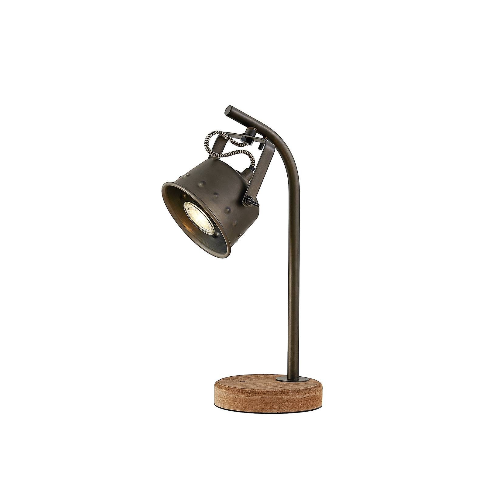 Lindby Tischleuchte Rubinjo, Holz IP20, 1 x 35 W günstig online kaufen