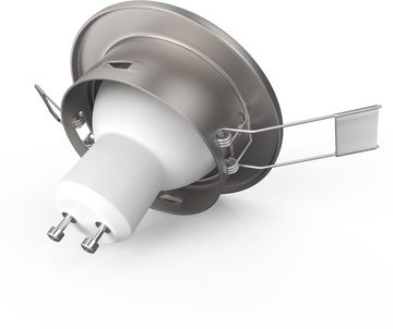 B.K.Licht LED Einbauleuchte, LED wechselbar, Warmweiß, LED Einbaustrahler, dimmbar, ohne Dimmer GU10, inkl. 5W 400lm 5er SET