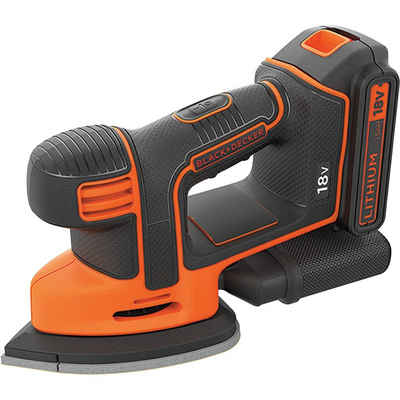 Black & Decker Deltaschleifer Akku-Dreieckschleifer Mouse BDCDS18, 18Volt