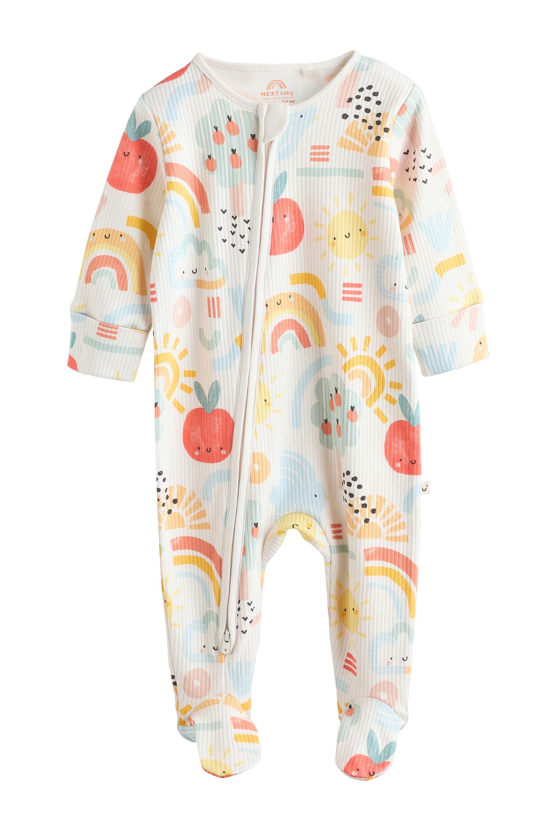 Next Schlafoverall Baby-Schlafanzüge mit Zwei-Wege-RV, 3er-Pack (3-tlg)