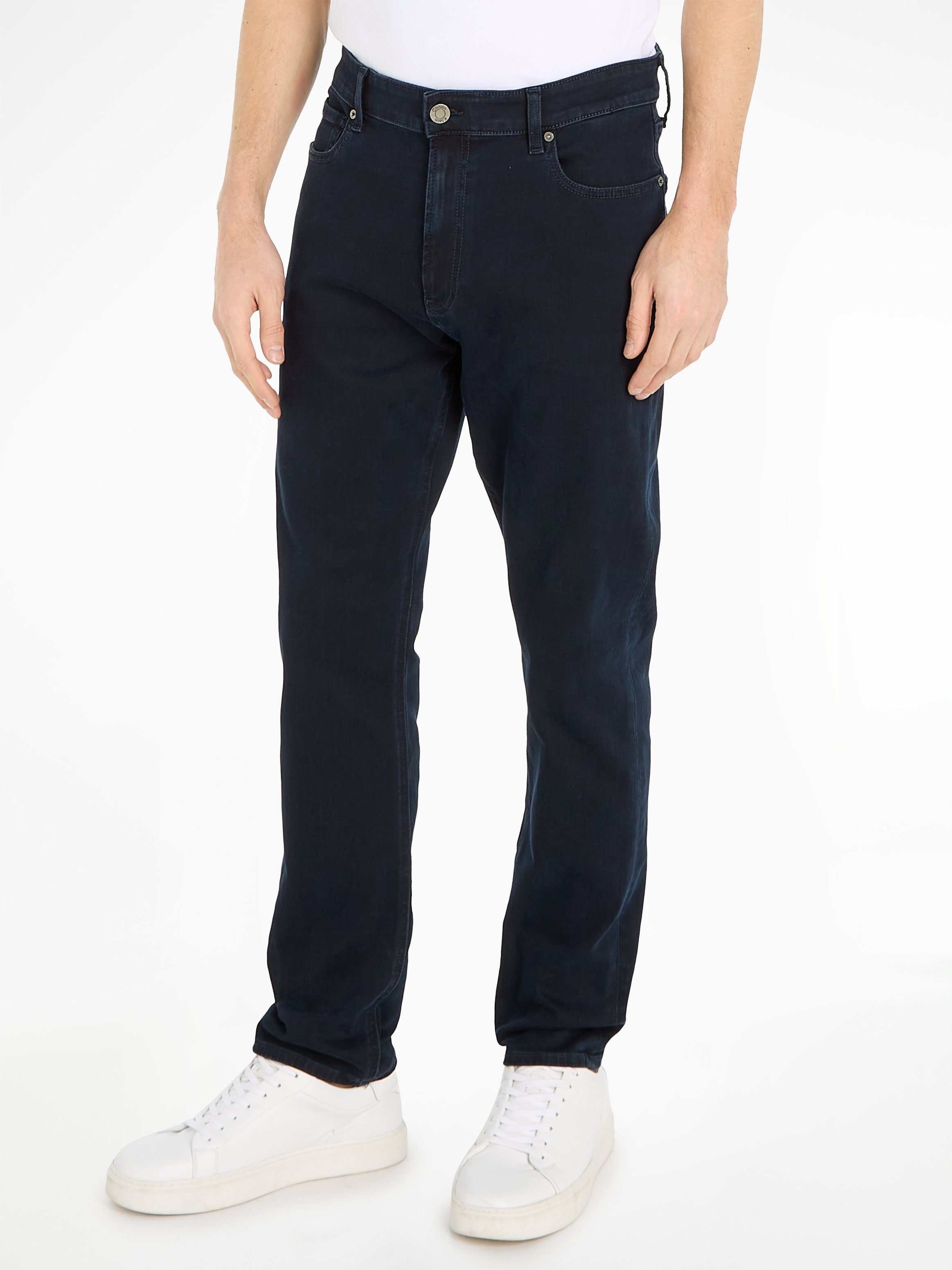 Calvin Klein Gerade Jeans TAPERED BLUE mit Markenlabel BLACK