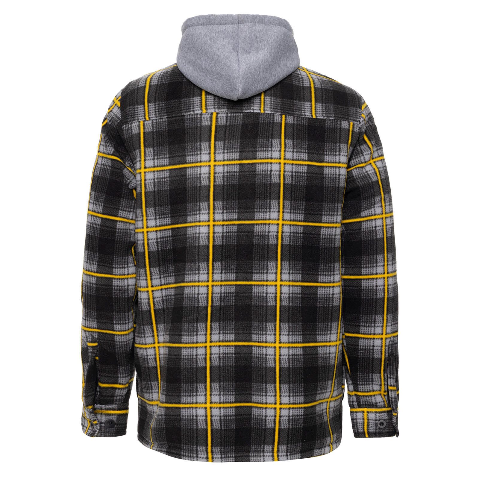 Terrax Workwear Langarmhemd 11127 Herren Thermohemd mit Kapuze und Reißverschluss - Arbeitsjacke kariert