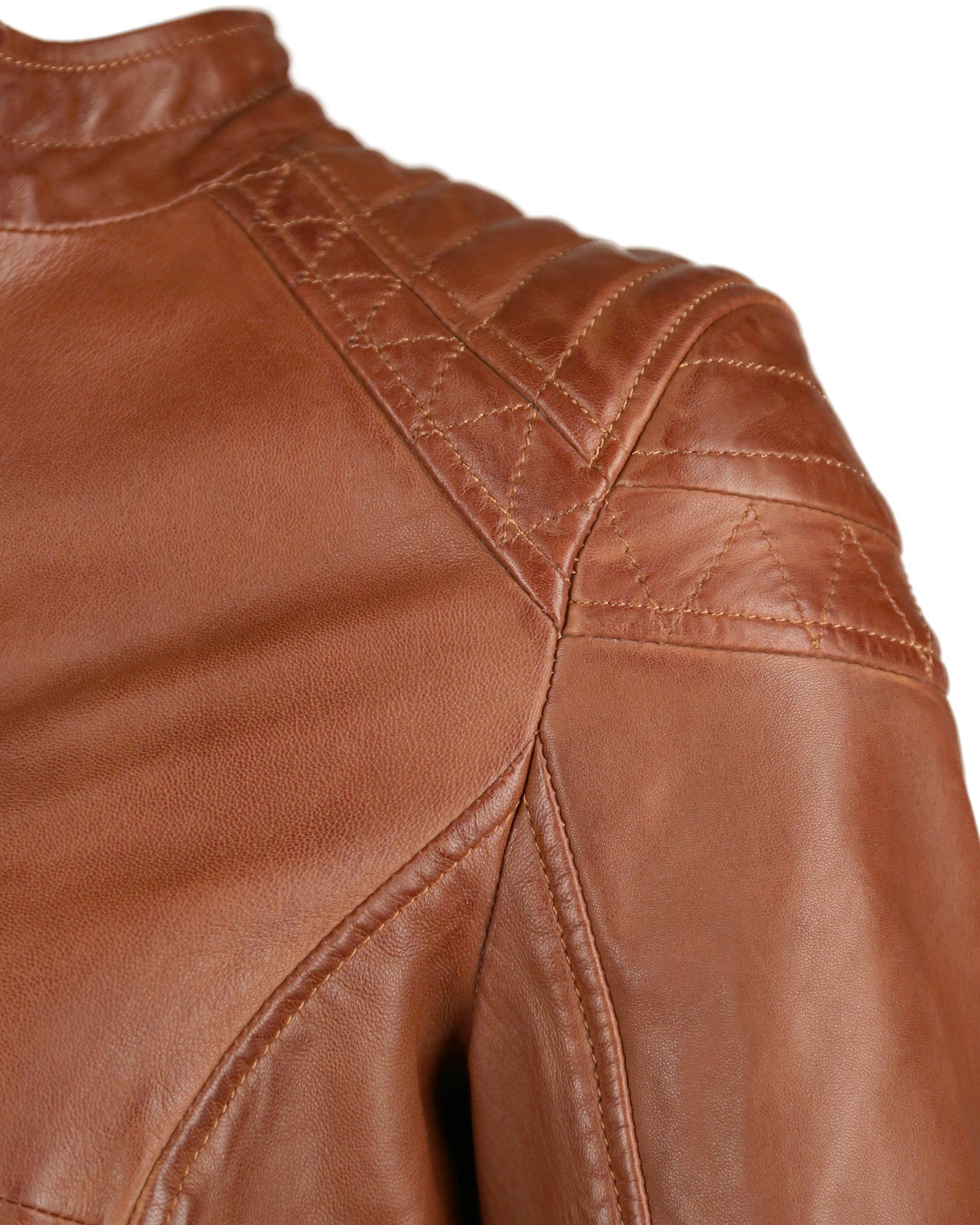 Water Lederjacke cognac Maze