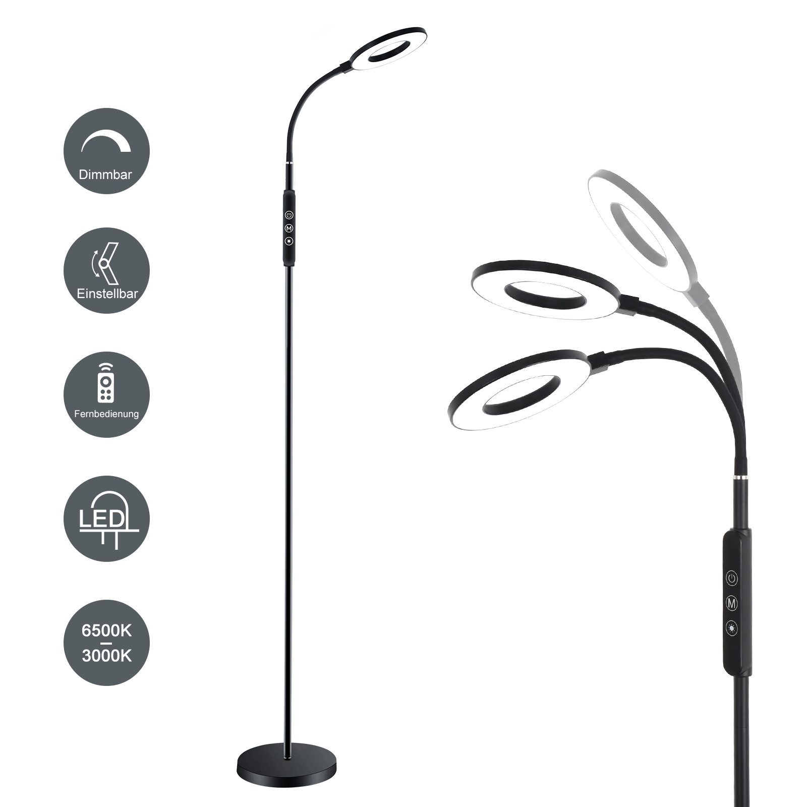 Oraymin LED Stehlampe Dimmbar Stehleuchte mit günstig online kaufen
