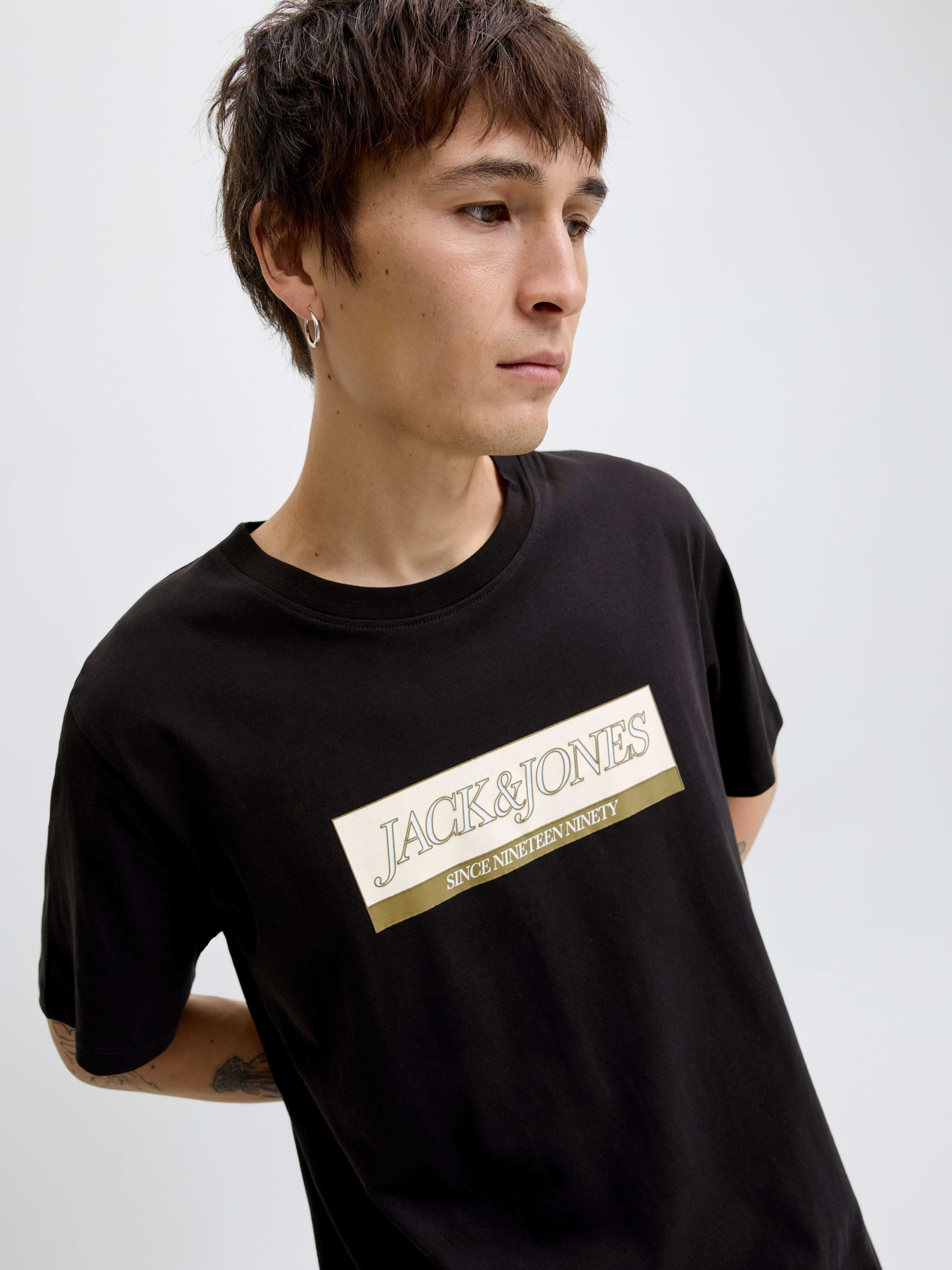 Jack & Jones T-Shirt JORINWOOD BLOCK BRANDING TEE SS CN