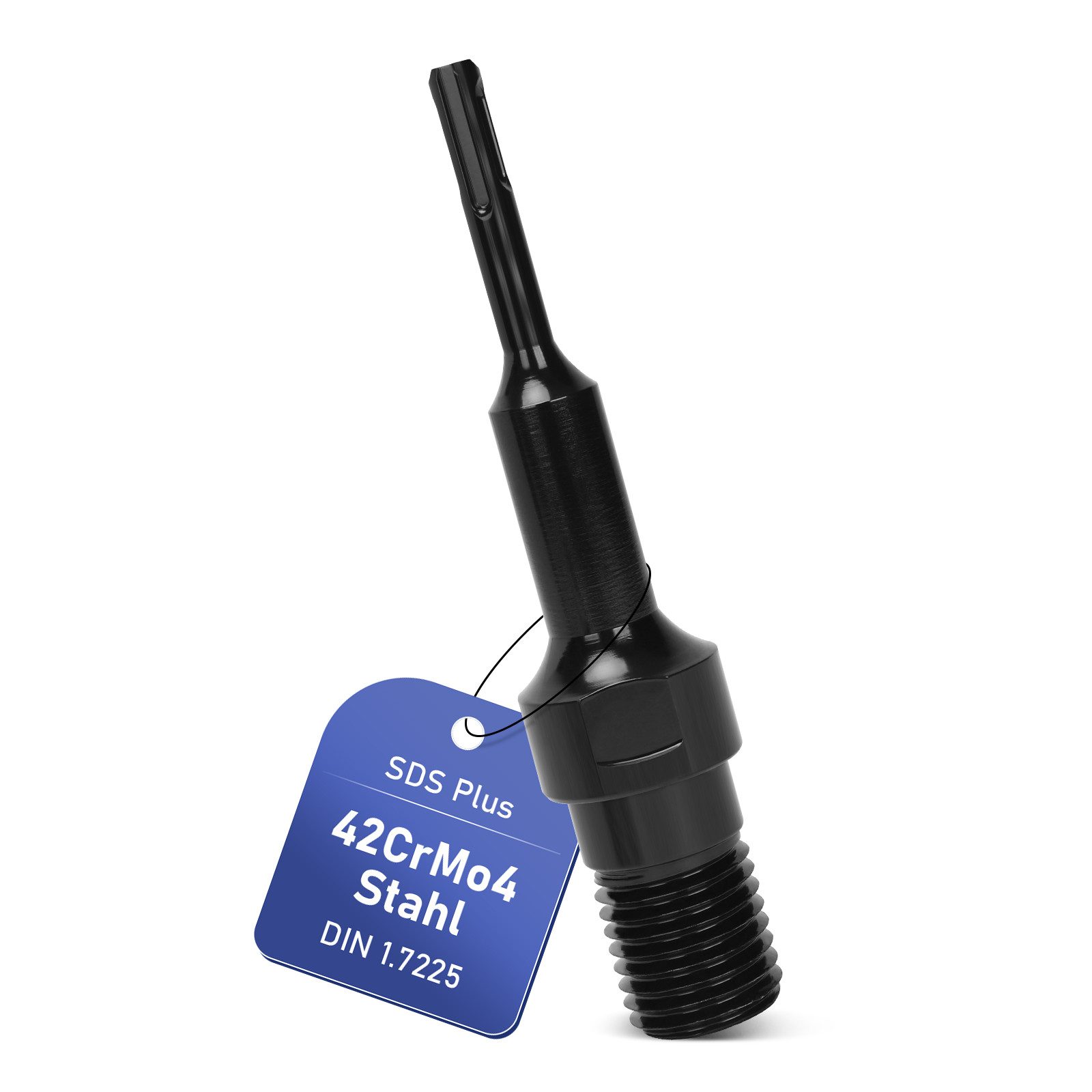 XERSEK Bohrkrone Adapter 1 1/4" UNC aus 40CrMo Stahl für Kernbohrer Lochsägen, Länge: 190mm, Für Bohrmaschinen mit SDS-Plus Aufnahme