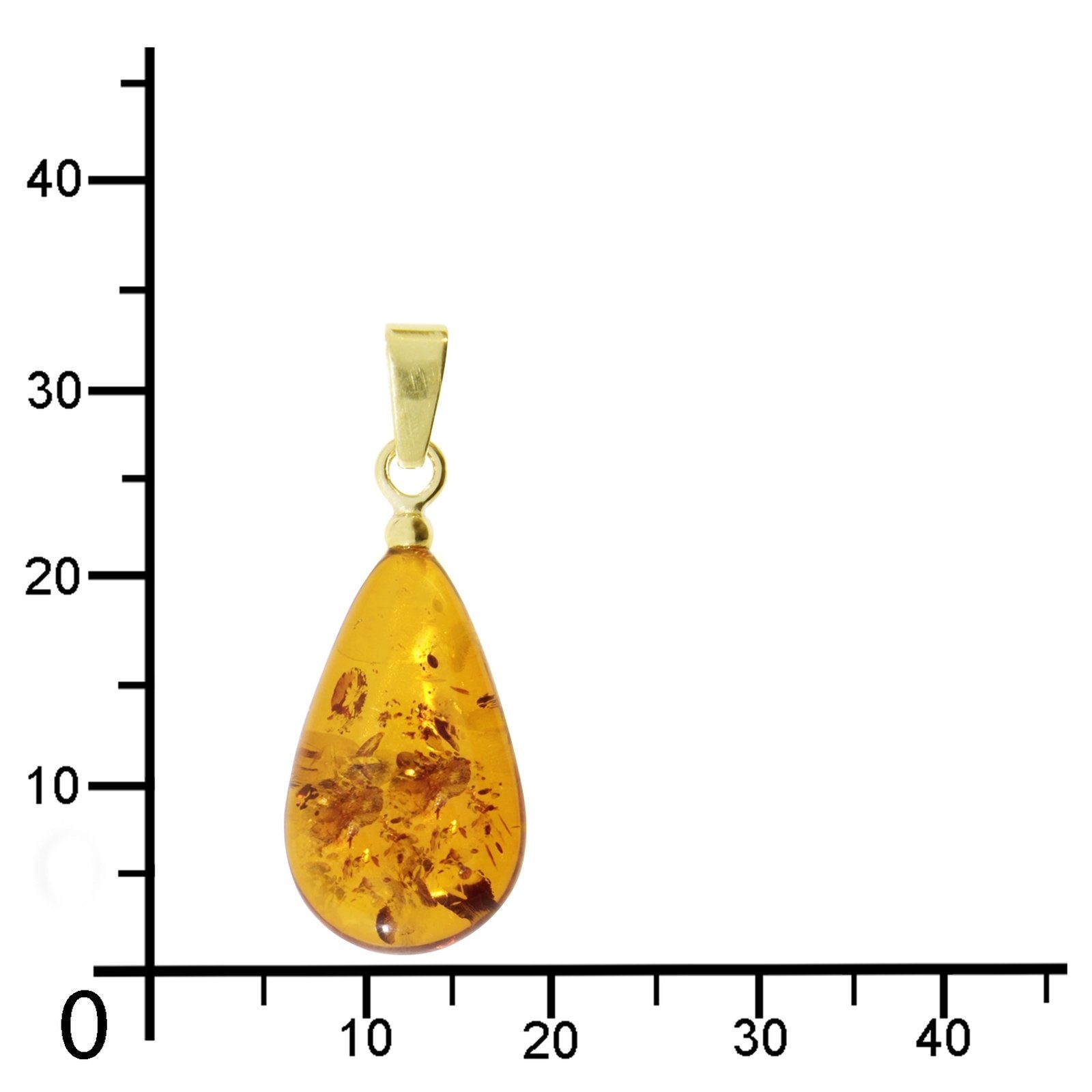 OSTSEE-SCHMUCK Kettenanhänger - Tropfen flach, ca. günstig online kaufen