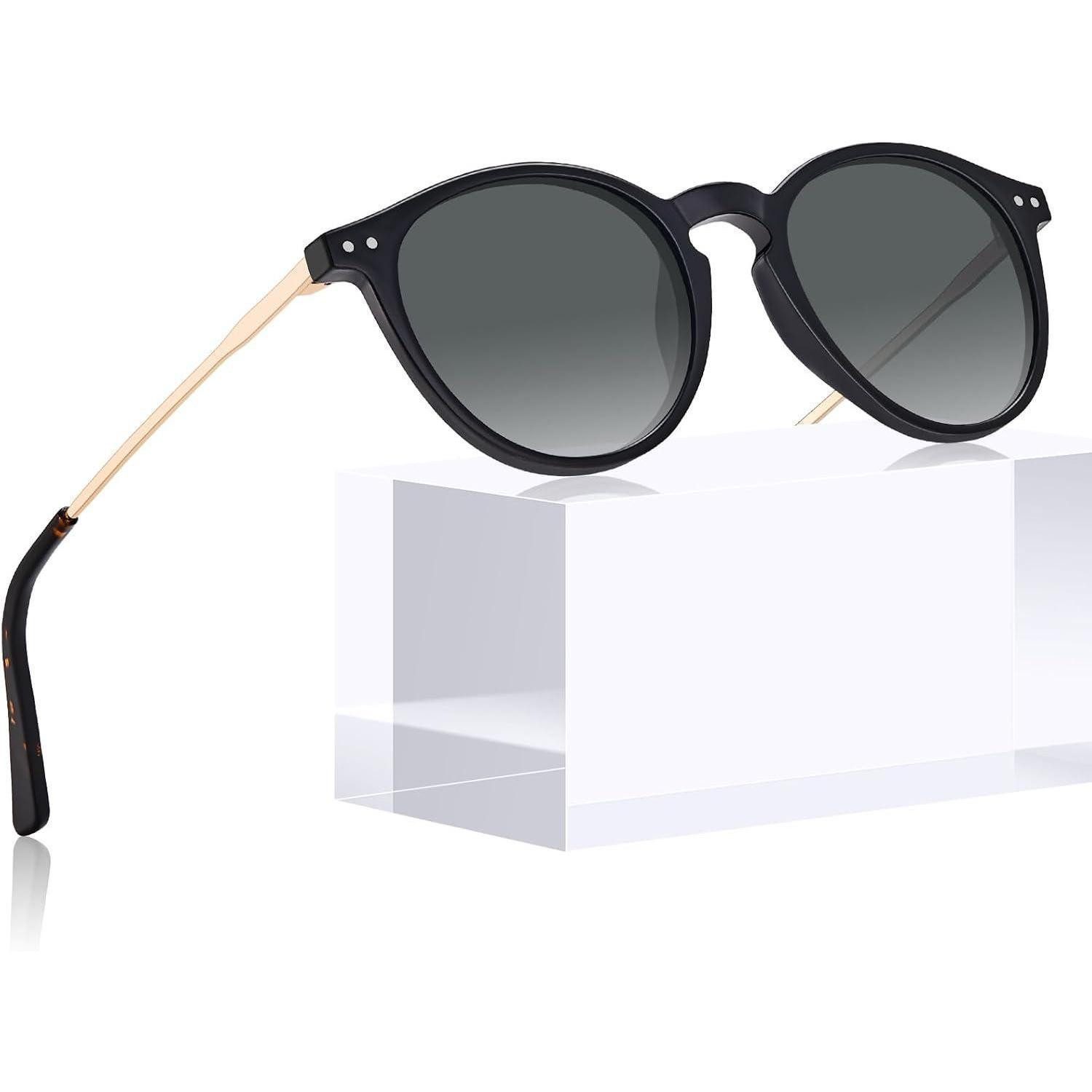 LuxusKollektion Retrosonnenbrille Sonnenbrille Polarisiert UV400 Rund Damen N1 Verlauf Grau Linsen