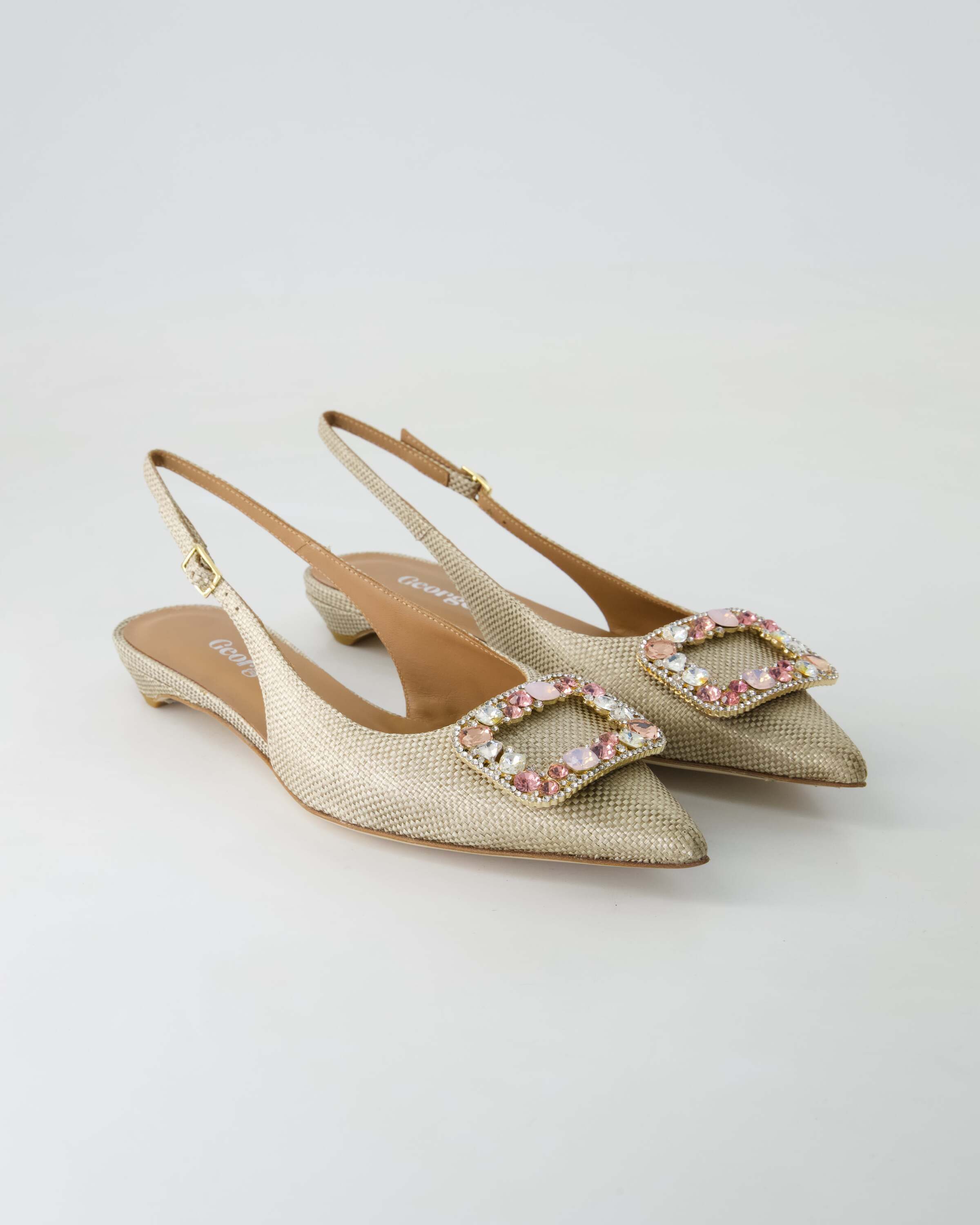 George Watts N802-504 Slingpumps Obermaterial: Textil
