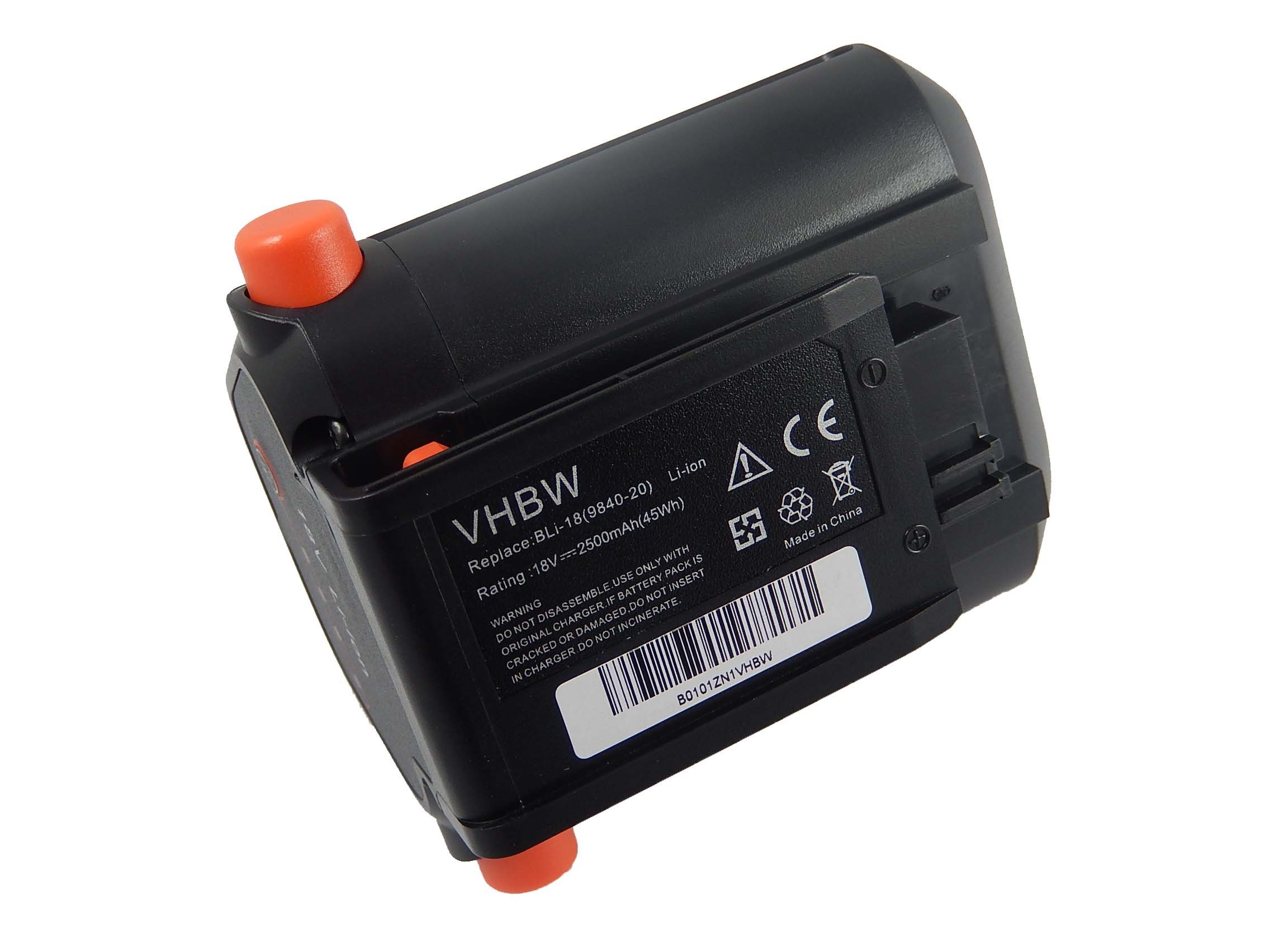 vhbw Akku Li-18/20 mAh Wetterstationen Akku Heimwerker, Wetterstationen TCS Akku Akku Strauchschere für Gardena 2500 Teleskop-Hochentaster Wetterstationen 18V, Heimwerker, Li-Ion) / / passend Rasenmäher (2500mAh, Heckenschere Gras und Heimwerker, (8866-20)