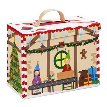 yoamo Adventskalender Wichtelwerkstatt Adventskalender mit Spielkoffer mit Holzfiguren (27-tlg), 27-teilig (1 Set)