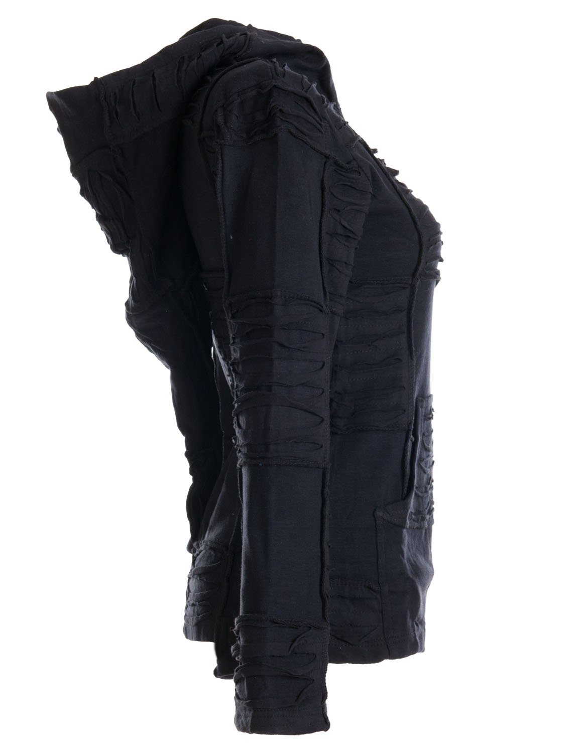 Vishes Kurzjacke Patchwork Jacke mit Cutwork und Zipfelkapuze Boho, Hippie, günstig online kaufen