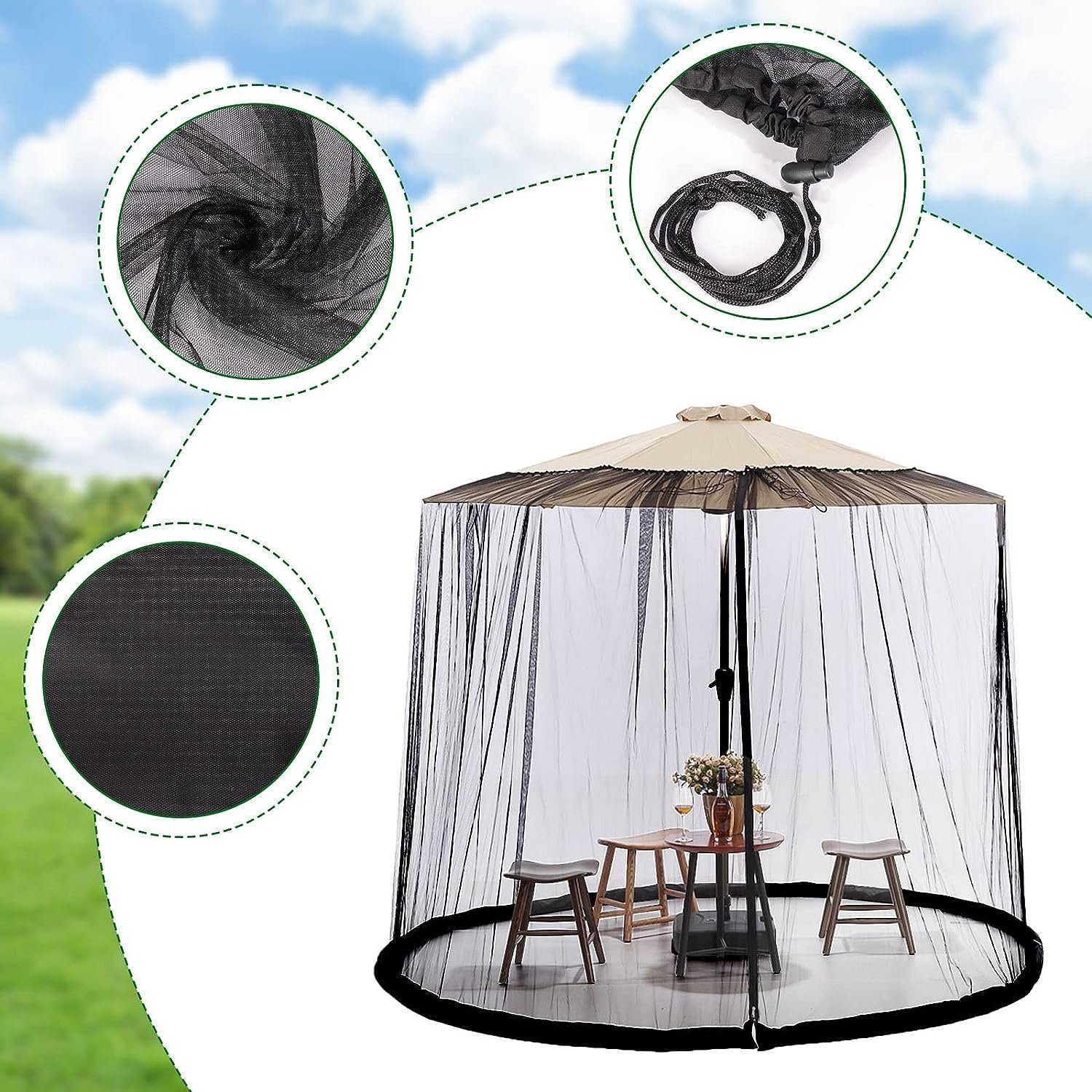 XDeer Moskitonetz Schirmmückennetz,Terrassenschirm-Netz,Outdoor Moskitonetz günstig online kaufen