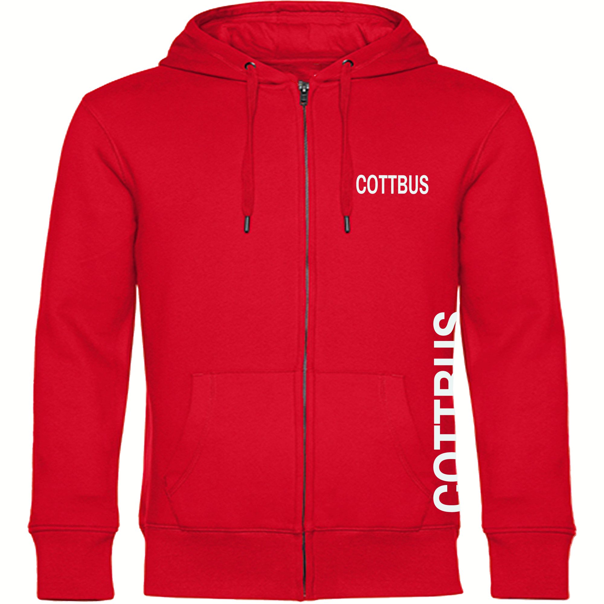 multifanshop Kapuzensweatjacke Cottbus - Brust & Seite - Sweat günstig online kaufen