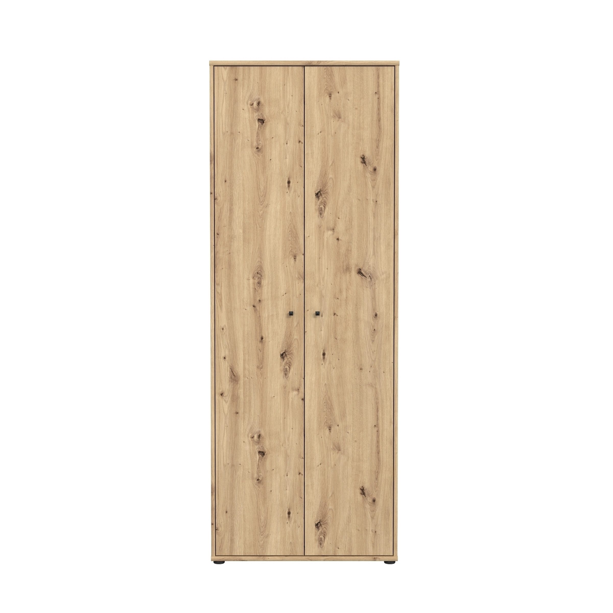 PREISBRECHER Mehrzweckschrank TEMPRA2 5 Böden, 2 Türen, Artisan Eiche Dekor - 73,7x197,5x34,8cm (BxHxT)