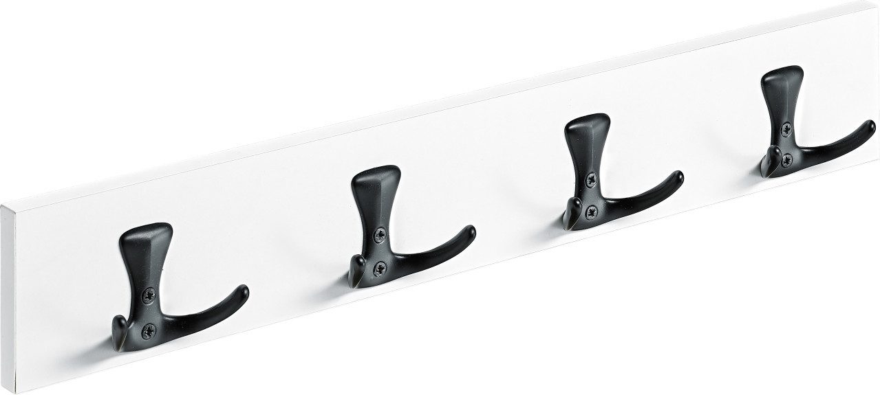 Hettich Garderobenleiste Hettich Holzgarderobe 4 Haken 50,0 x 8,0 x 4,6 cm