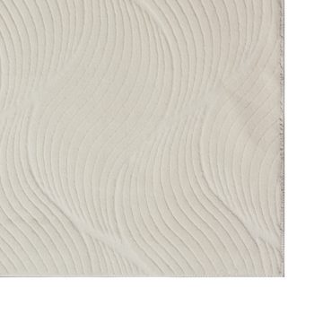 Teppich Schöner weicher Teppich mit Wellenmuster in creme, TeppichHome24, rechteckig