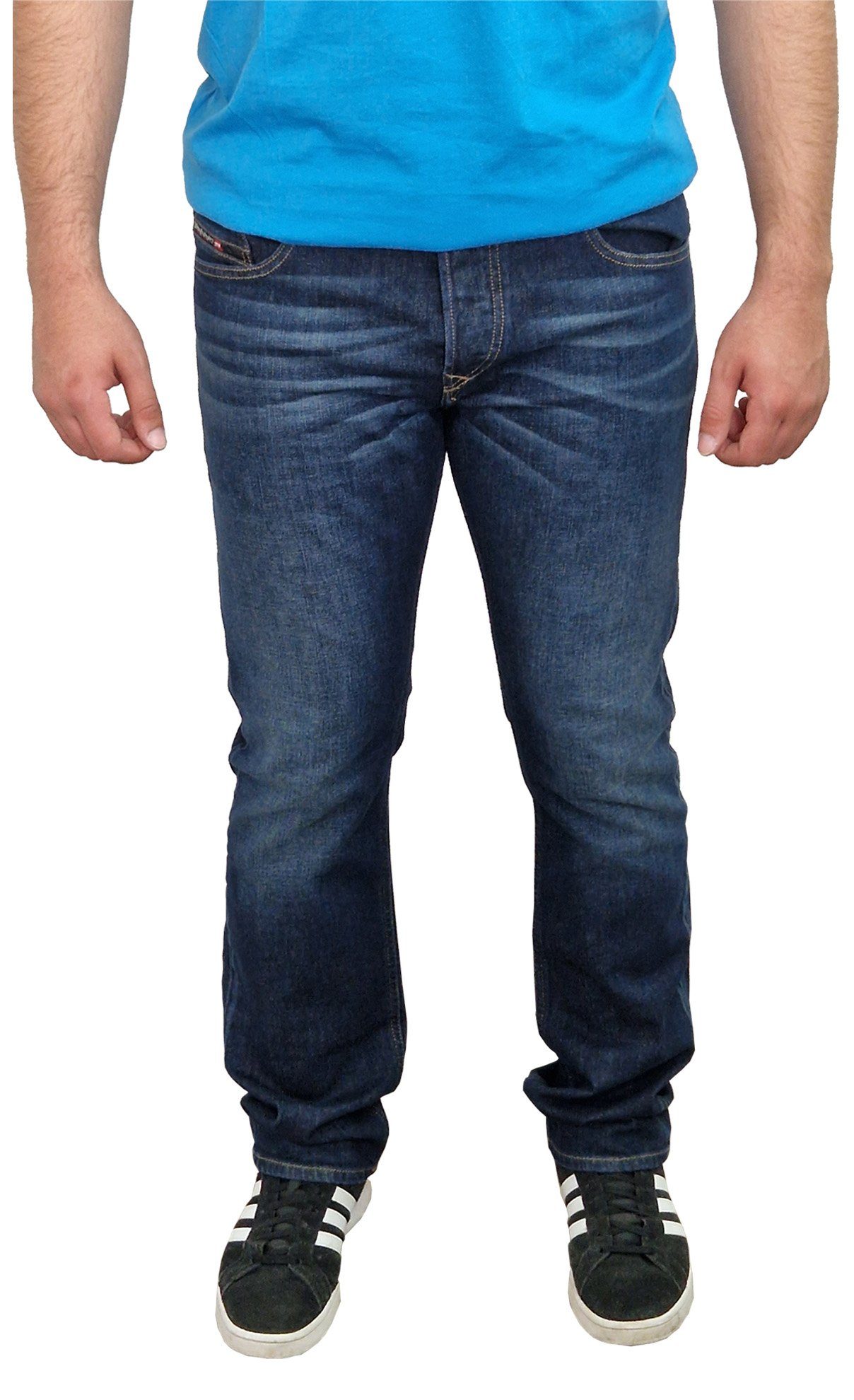 Diesel Straight-Jeans Diesel Herren Jeans SAFADO-X - 009HN 5-Pocket-Style, Gerader-Fit, Dezent-Used-Look