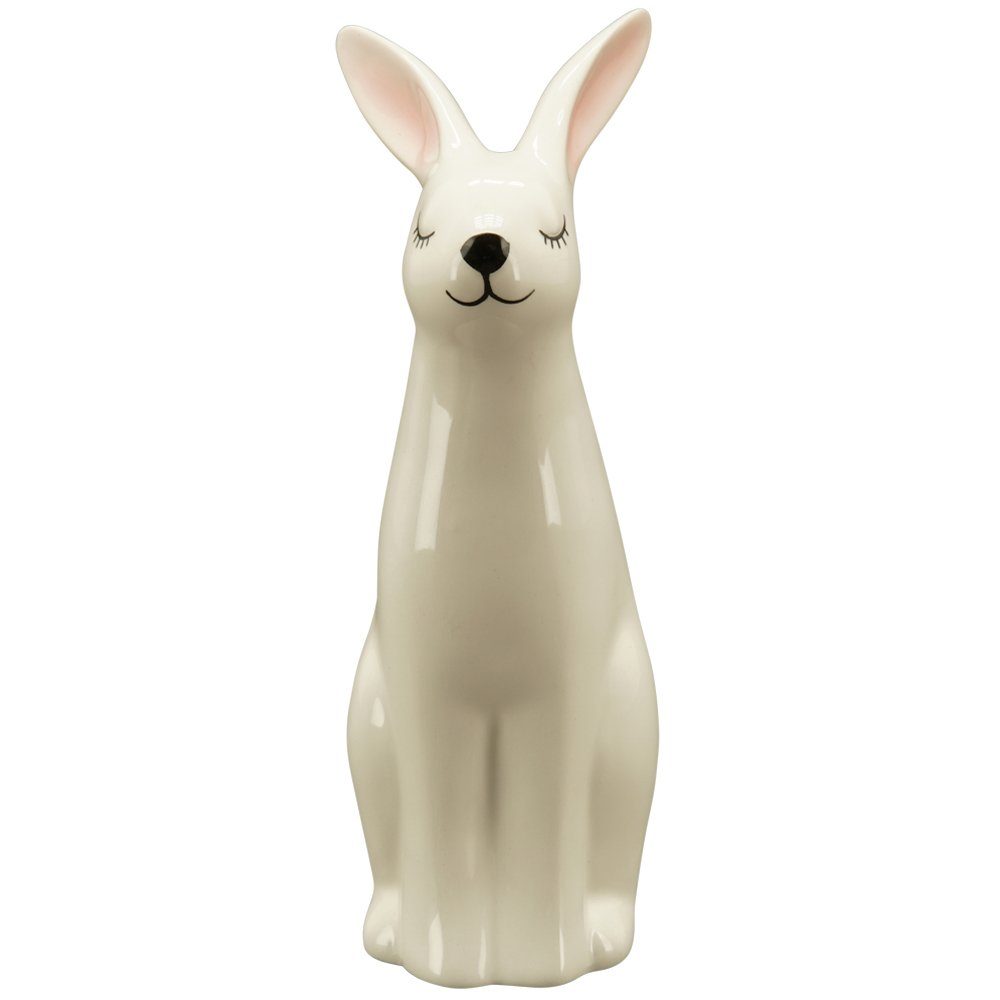 matches21 HOME & HOBBY Dekofigur Osterhase Keramik Figur Ostern weiß Deko  22,5 cm (1 St)