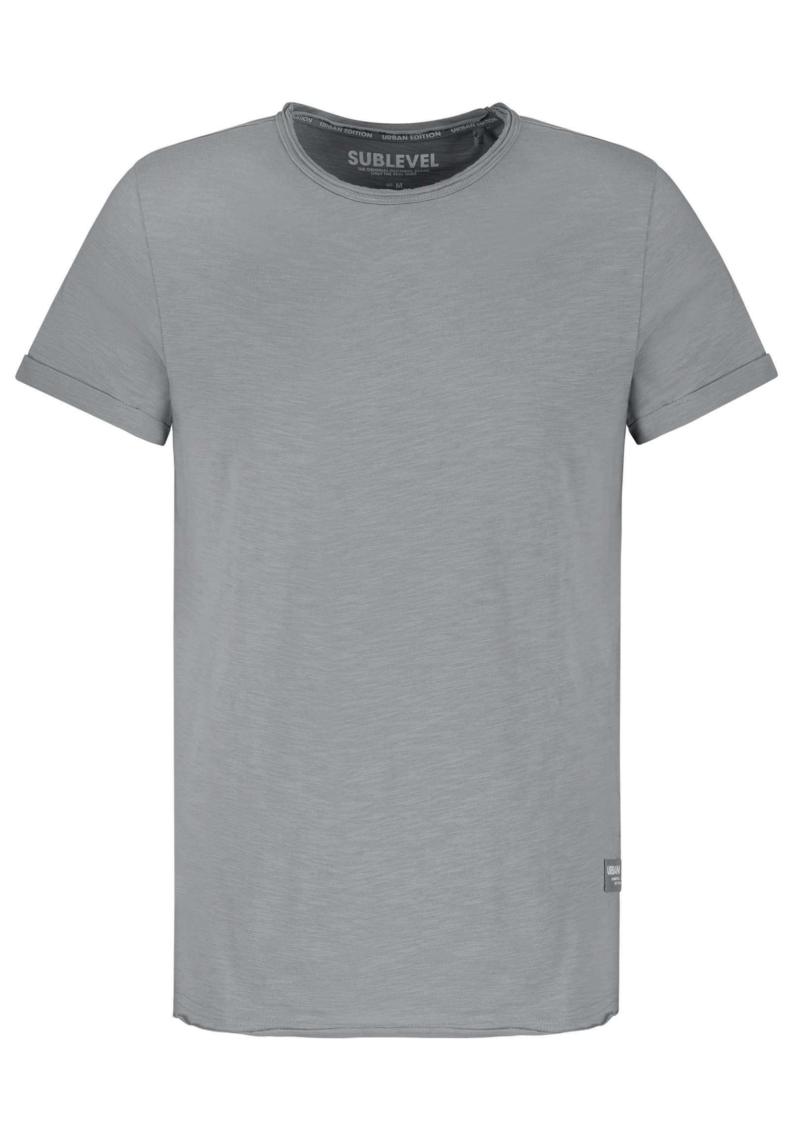 SUBLEVEL T-Shirt Kurzarm Rundhals Gerader Schnitt Einfarbig Minimalistisch günstig online kaufen
