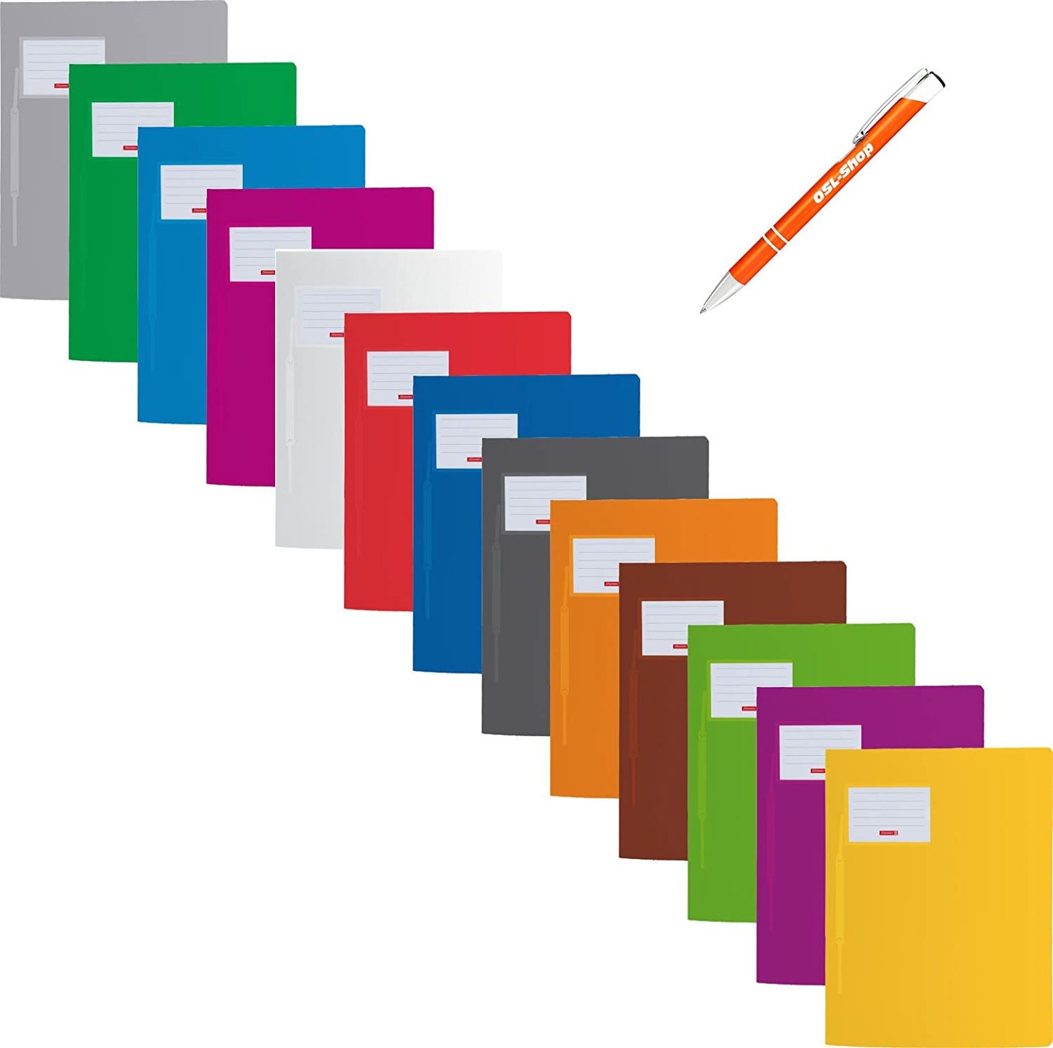 Hefter 13x Brunnen Fact Schnellhefter 1020150 + Kugelschreiber