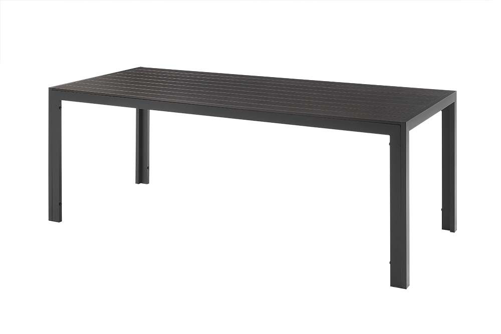 riess-ambiente Gartentisch DESIGNO 205cm anthrazit / schwarz (Einzelartikel, 1-St), wetterfest · Aluminium · Outdoor · Terrasse · bis 8 Personen · Design