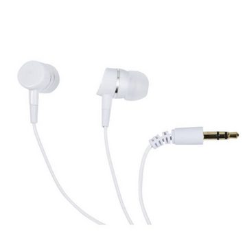Vivanco Smartphone-Headset (In-Ear Kopfhörer, Stereo extra Bass, Weiß, 1,2m Kabellänge)
